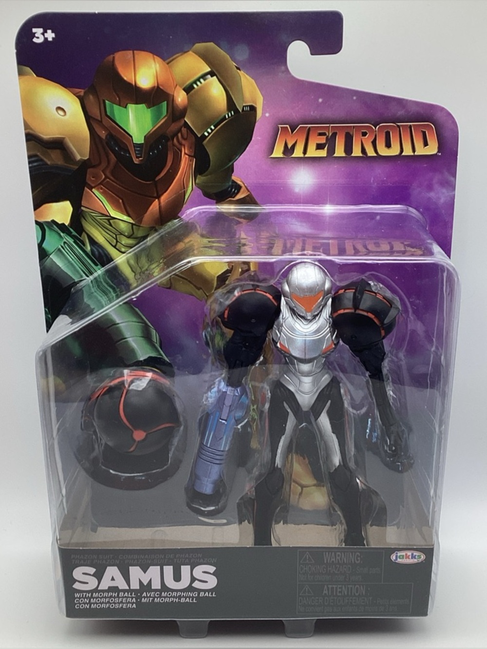 Jakks Metroid SAMUS Aran Phazon Suit With Morph Ball Figure NEW